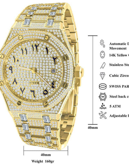 MAVERICK STEEL WATCH CZ I 530782 – Exquisite Designer Iced Timepiece