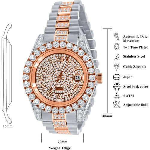Load image into Gallery viewer, MONARCH METAL WATCH CZ II: A Statement of Elegance
