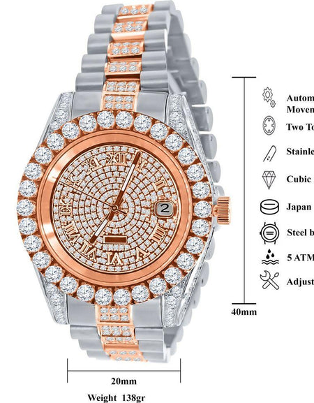 MONARCH METAL WATCH CZ - Ultimate Luxury Timepiece