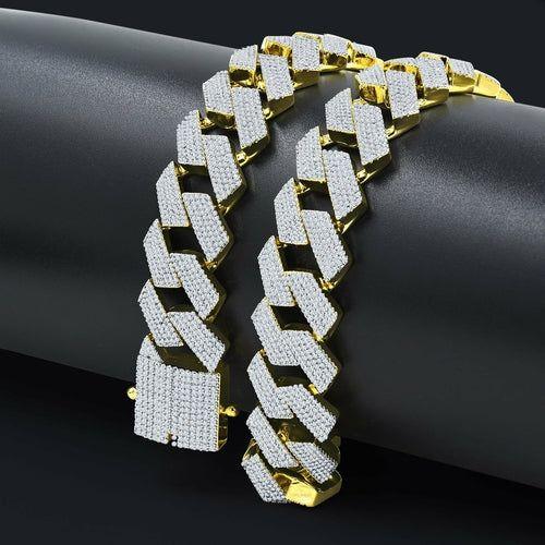 Load image into Gallery viewer, AGLOW 18MM BRASS ICED OUT CHAIN I  963212
