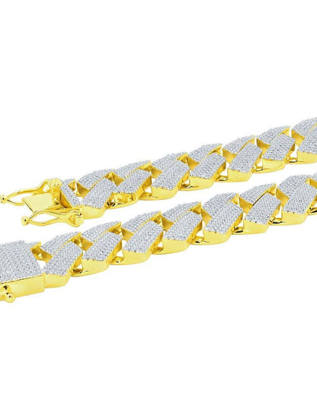 Aglow 18MM Brass Iced Out Chain