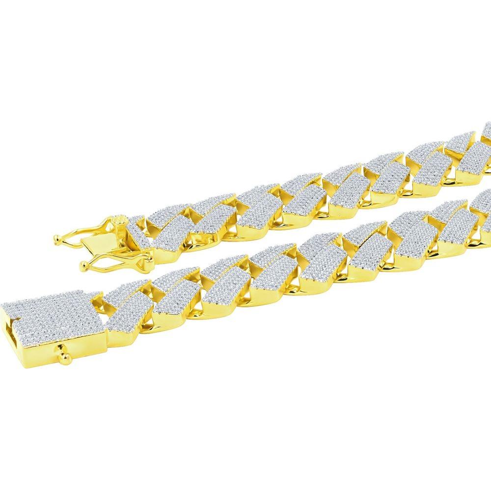 AGLOW 18MM BRASS ICED OUT CHAIN I  963212