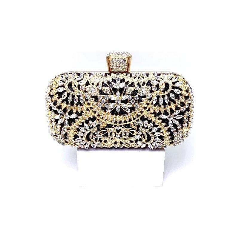 2022 Diamond Evening Clutch Bag For Women Wedding Golden Clutch Purse