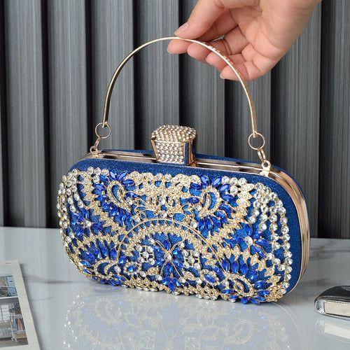 Load image into Gallery viewer, 2022 Diamond Evening Clutch Bag For Women Wedding Golden Clutch Purse
