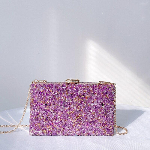 Load image into Gallery viewer, Jeweled Handbag 2022 New Stone Pattern Acrylic Evening Bag Crossbody
