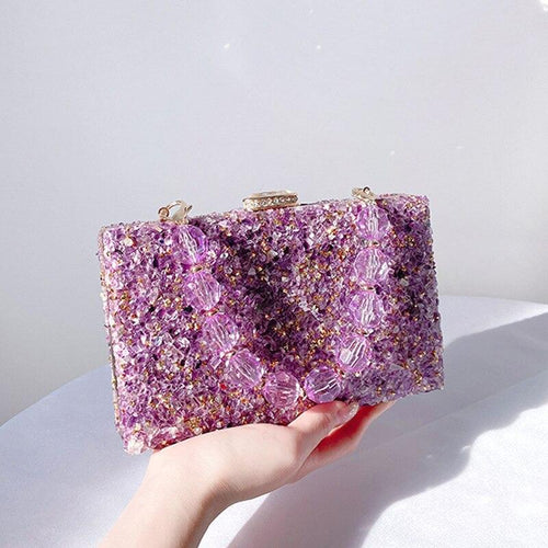 Load image into Gallery viewer, Jeweled Handbag 2022 New Stone Pattern Acrylic Evening Bag Crossbody
