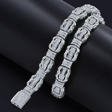 CZ Chain 12MM 20" - A Statement of Luxury