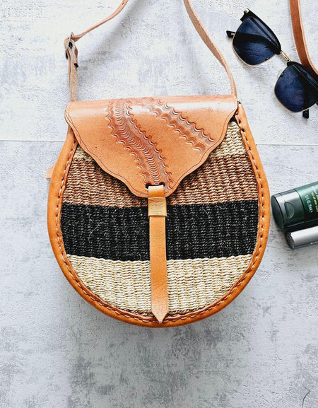 Handmade Sisal Handbag | Fully lined with an Adjustable Strap
