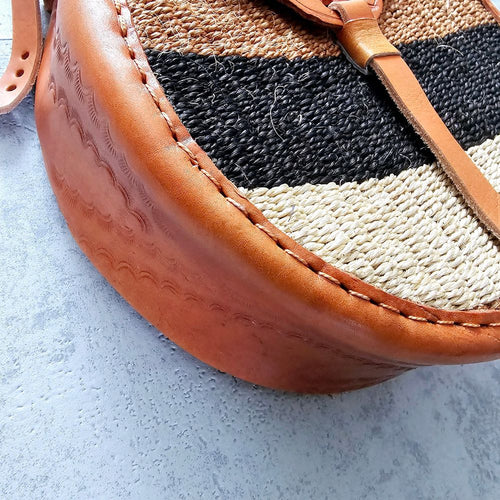 Load image into Gallery viewer, Handmade Sisal Handbag | Fully lined with an Adjustable Strap
