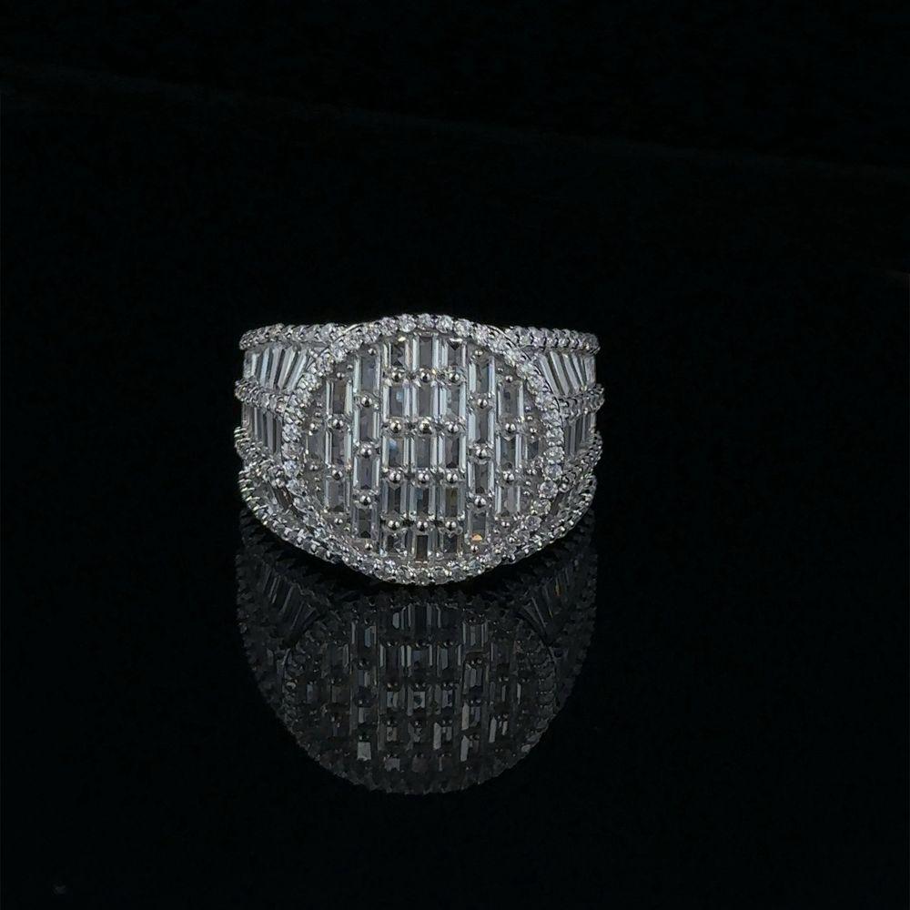 FROSTY SPARKLE SILVER CZ RING | 9222541