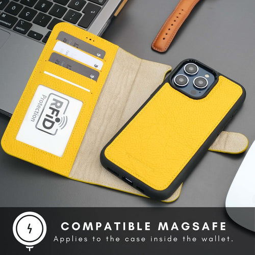 Load image into Gallery viewer, Casper Leather iPhone 15 Pro Wallet Case | MagSafe-13
