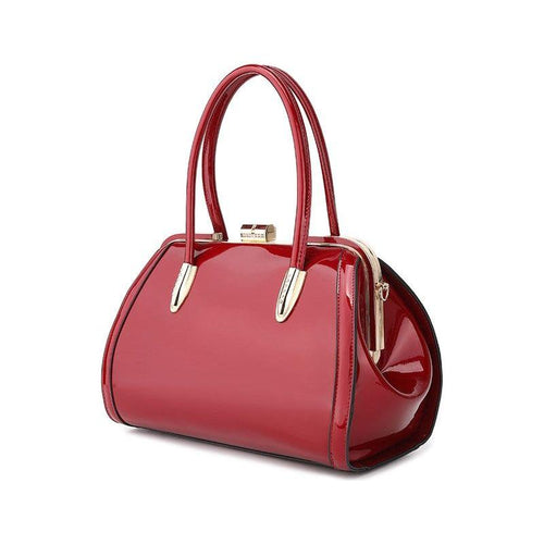 Load image into Gallery viewer, MKF Marlene Patent Satchel Handbag by Mia K
