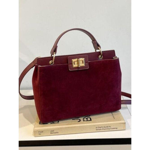 Load image into Gallery viewer, Designer Solid Color Handbag with Removable Strap
