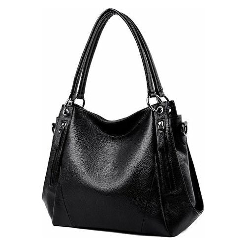 Luxurious Soft Leather Boston Style Handbag for Women