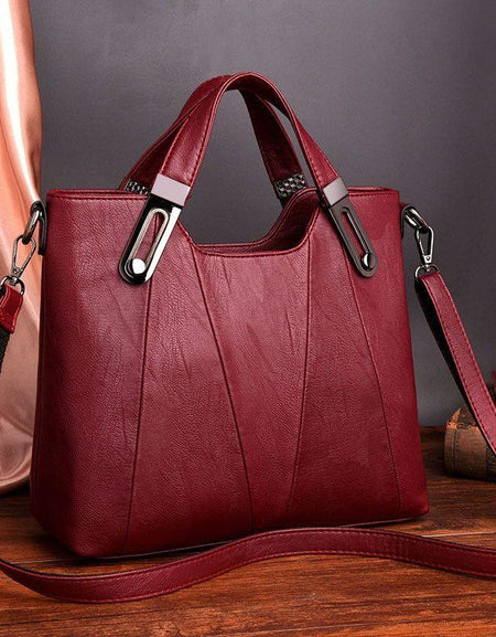 Elegant Collection: Soft Leather Large-capacity Handbag For Women