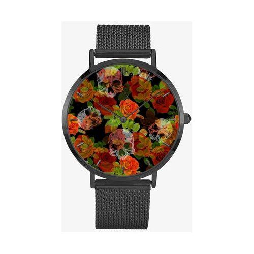 Load image into Gallery viewer, Jacki Easlick Floral Skulls Ultra-thin Stainless Steel Quartz Watch
