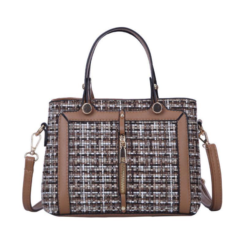 Korean Style Plaid Three-Dimensional Handbag for Ladies