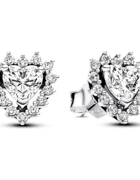PANDORA JEWELS Mod. SPARKLING HEART HALO STUD-0