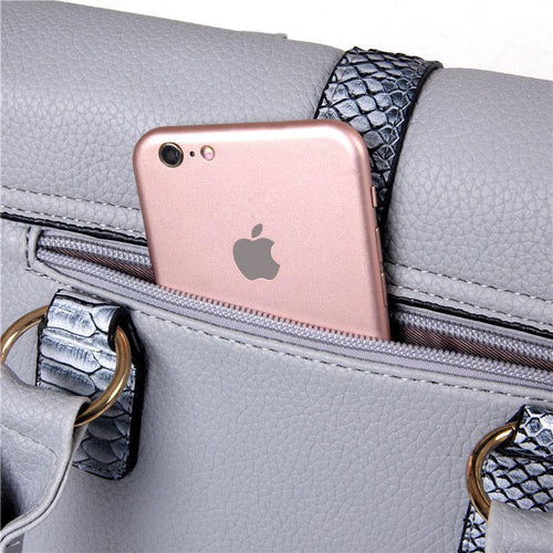 Load image into Gallery viewer, Designer Six-Piece Snake-Print Handbag Set for All Occasions
