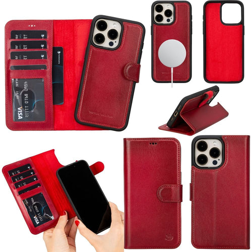 Load image into Gallery viewer, Casper Leather iPhone 15 Pro Wallet Case | MagSafe-18
