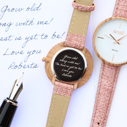 Load image into Gallery viewer, Handwriting Engraving Anaii Watch - Sweet Pink
