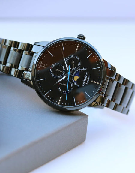 Men's Architect Apollo Black - Modern Font Engraving