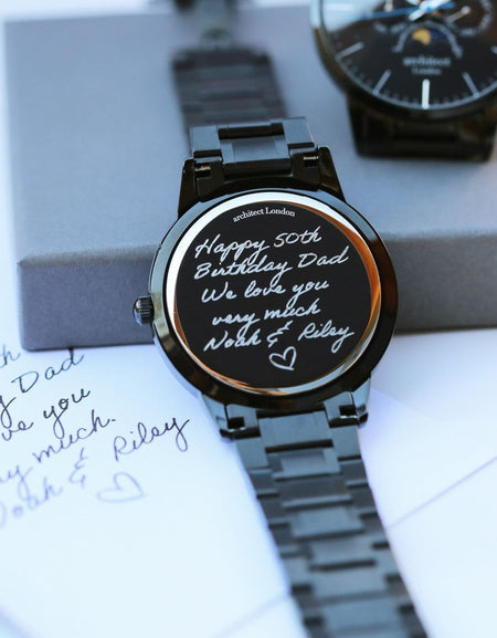 Men's Architect Apollo Black - Handwriting Engraving