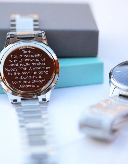 Men's Architect Apollo Blue - Modern Font Engraving