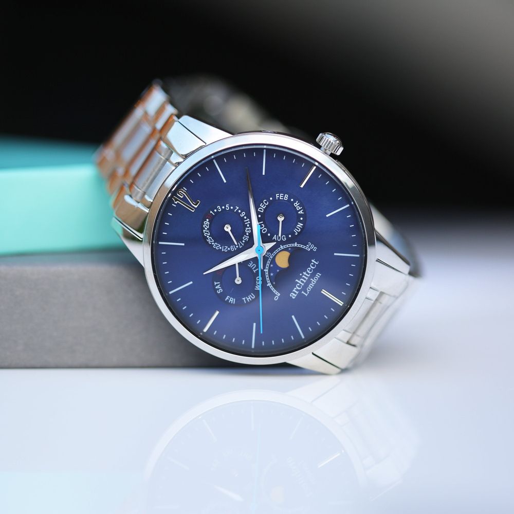 Men's Architect Apollo Blue - Handwriting Engraving