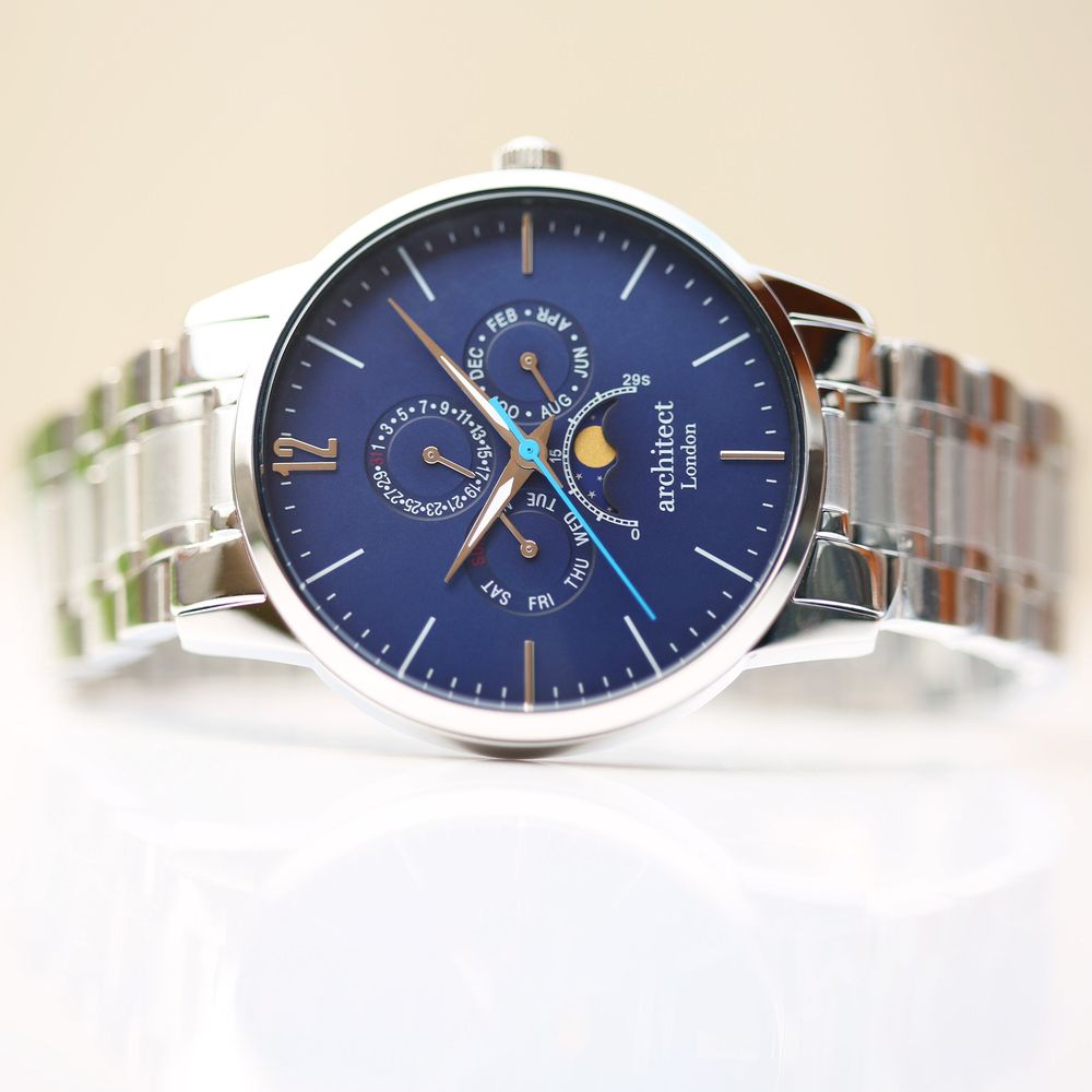 Men's Architect Apollo Blue - Handwriting Engraving