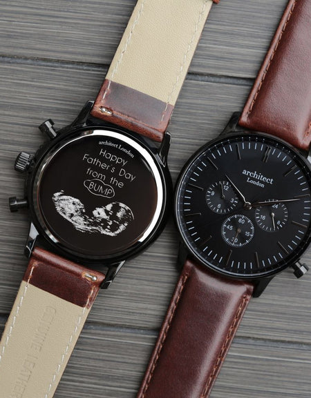 Handwriting Engraving - Men's Architect Motivator Black with Walnut