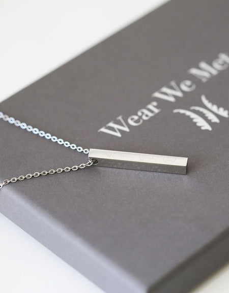 Handwriting Bar Necklace
