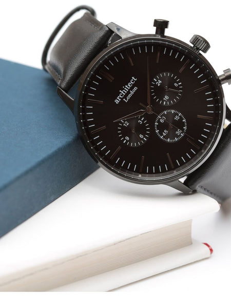 Handwriting Engraving - Men's Architect Motivator in Black with Black