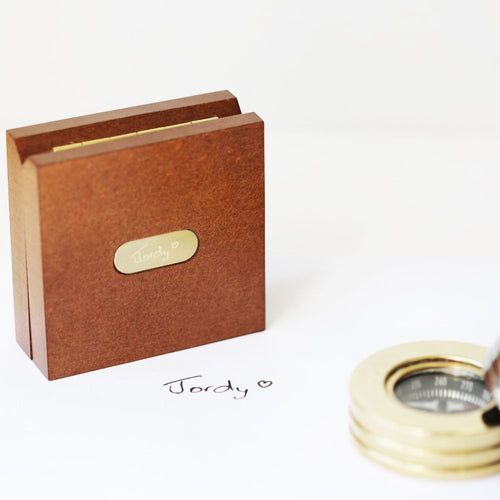 Load image into Gallery viewer, Own Handwriting Compass Personalised with Timber Box
