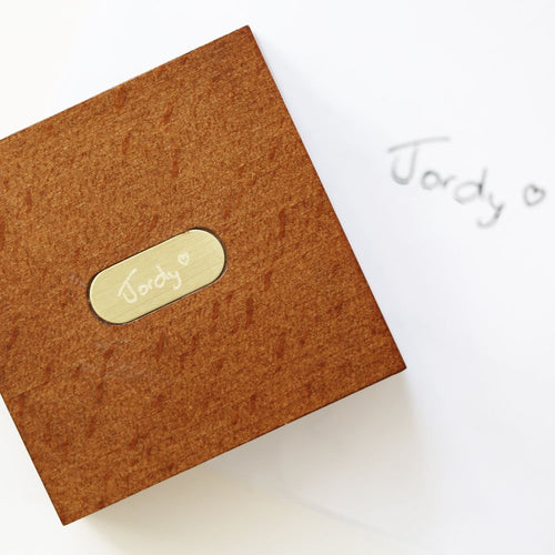 Load image into Gallery viewer, Own Handwriting Compass Personalised with Timber Box
