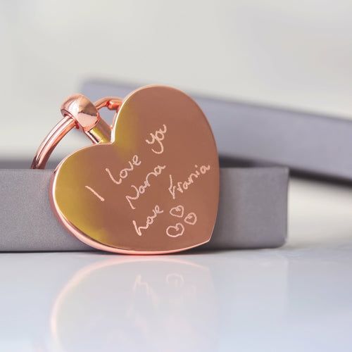 Load image into Gallery viewer, Hearts Forever Keychain With Handwriting Engraving
