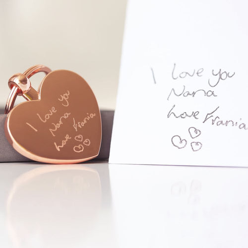 Load image into Gallery viewer, Hearts Forever Keychain With Handwriting Engraving
