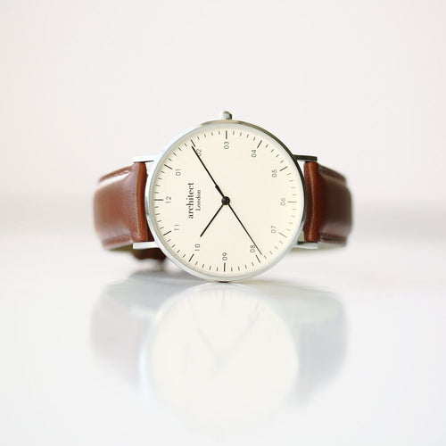 Load image into Gallery viewer, Handwriting Engraving - Men&#39;s Architect Zephyr + Walnut Strap
