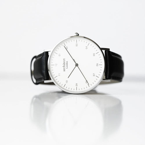 Load image into Gallery viewer, Handwriting Engraving - Men&#39;s Architect Zephyr + Jet Black Strap
