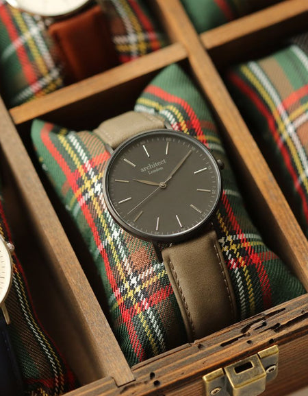 Handwriting Engraving - Men's Minimalist Watch + Urban Grey Strap