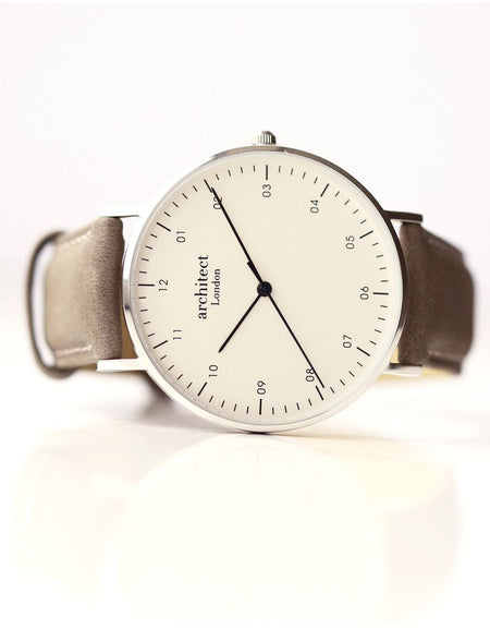 Modern Font Engraving - Men's Architect Zephyr + Urban Grey Strap