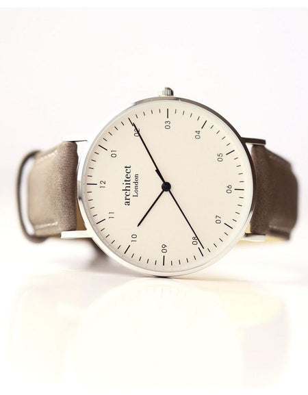 Modern Font Engraving - Men's Architect Zephyr + Urban Grey Strap
