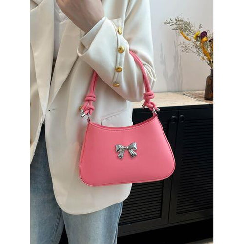 Load image into Gallery viewer, Bow PU Leather Knotted Strap Handbag – An Epitome of Elegance
