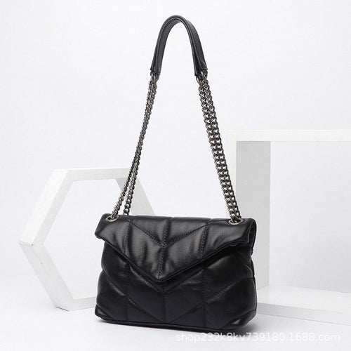 Load image into Gallery viewer, Puffer Shoulder Bag Chain Strap Puffy Crossbody Purse for Women Quilt - A Luxurious Accessory
