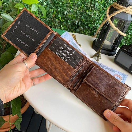 Load image into Gallery viewer, Atlanta - Luxurious Genuine Leather Trifold Wallet with Coin Pouch Compartment
