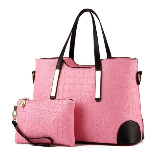 Load image into Gallery viewer, Luxury Fashion Two-Piece Colour Contrast Handbag
