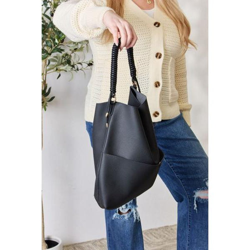 Load image into Gallery viewer, SHOMICO Vegan Leather Handbag with Pouch - A Luxurious Essential
