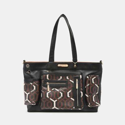 Load image into Gallery viewer, Nicole Lee USA Geometric Pattern Large Handbag
