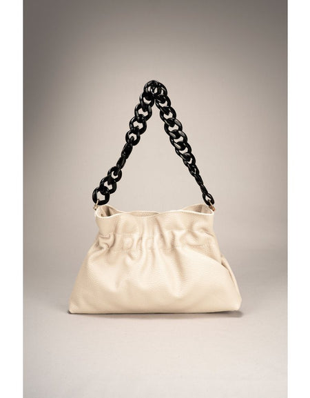 MALVINA BEIGE: Luxurious Italian Grain Leather Bag