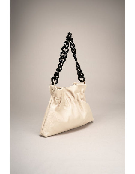 MALVINA BEIGE: Luxurious Italian Grain Leather Bag
